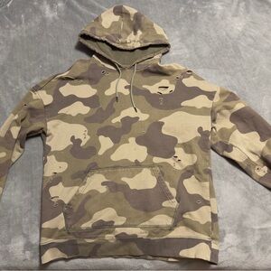 PacSun Men's Distressed Camouflage Hoodie